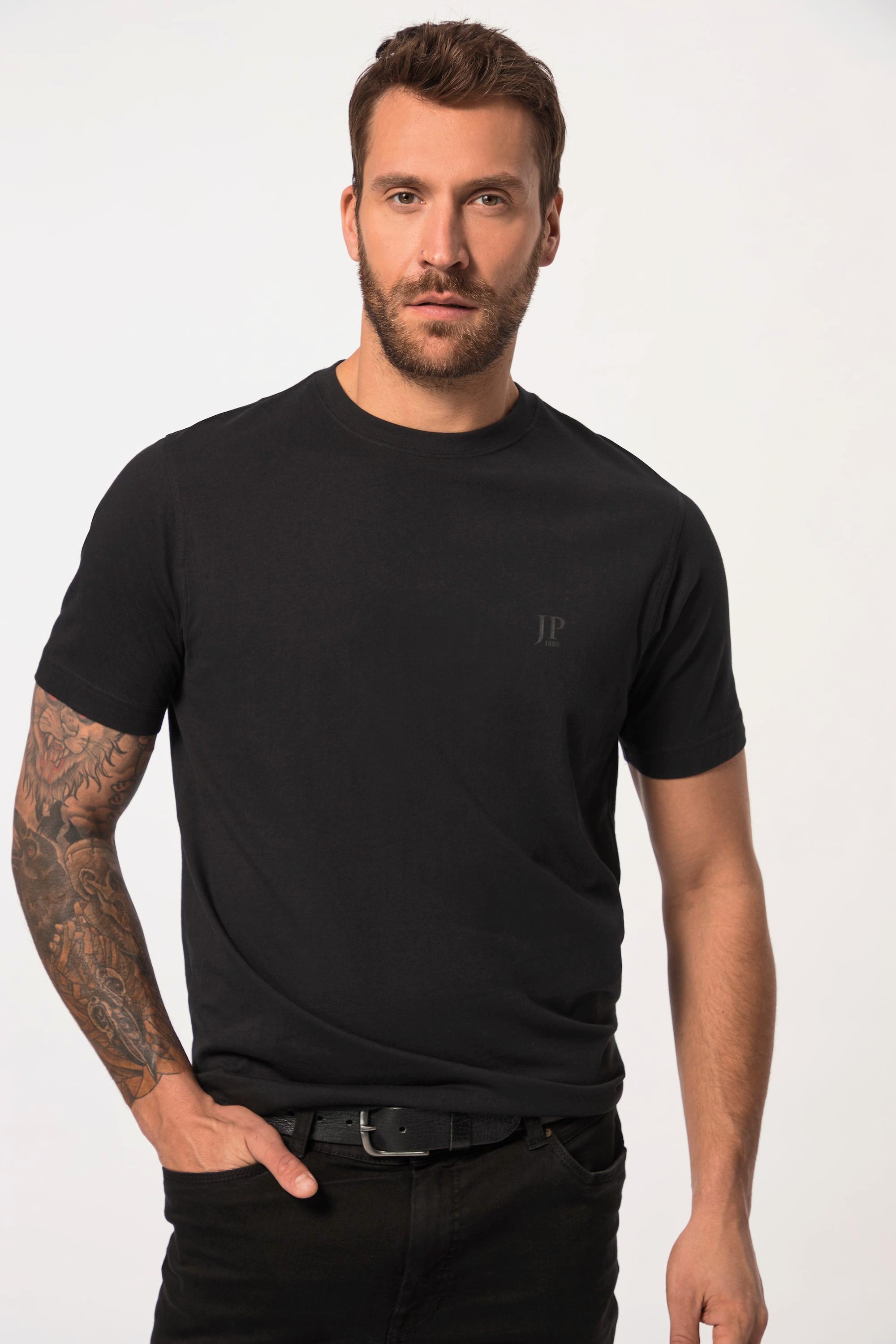 JP1880  T-shirt basic in confezione doppia con scollo a girocollo, disponibili fino alla tg. 8XL 