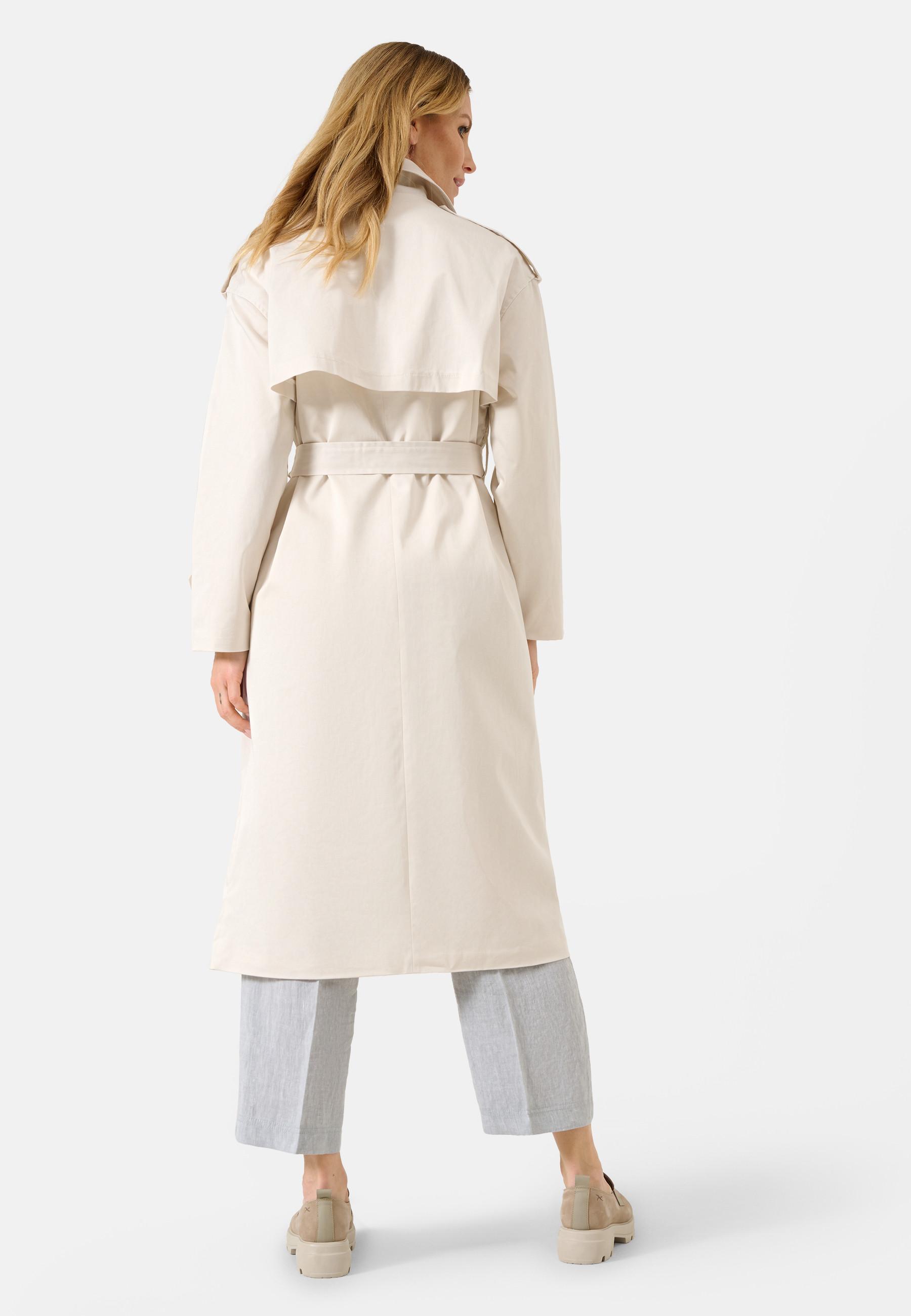 RICANO  Trench-coat da donna Greta, cappotto doppiopetto con cintura 