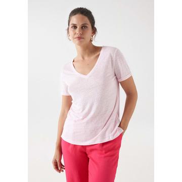 T-Shirts Linen V-Neck T-Shirt