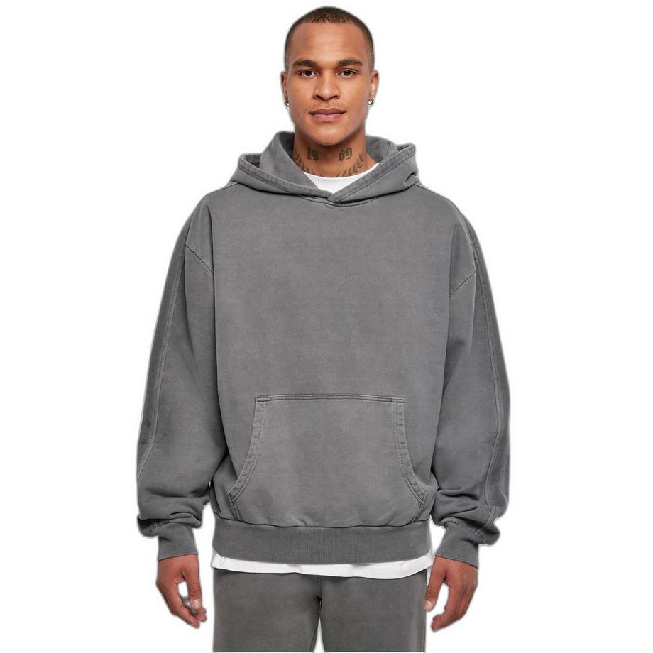 URBAN CLASSICS Dicker gefärbter Frottee Kapuzenpullover  