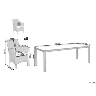 Beliani Ensemble de jardin en Polyrotin Traditionnel ITALY  