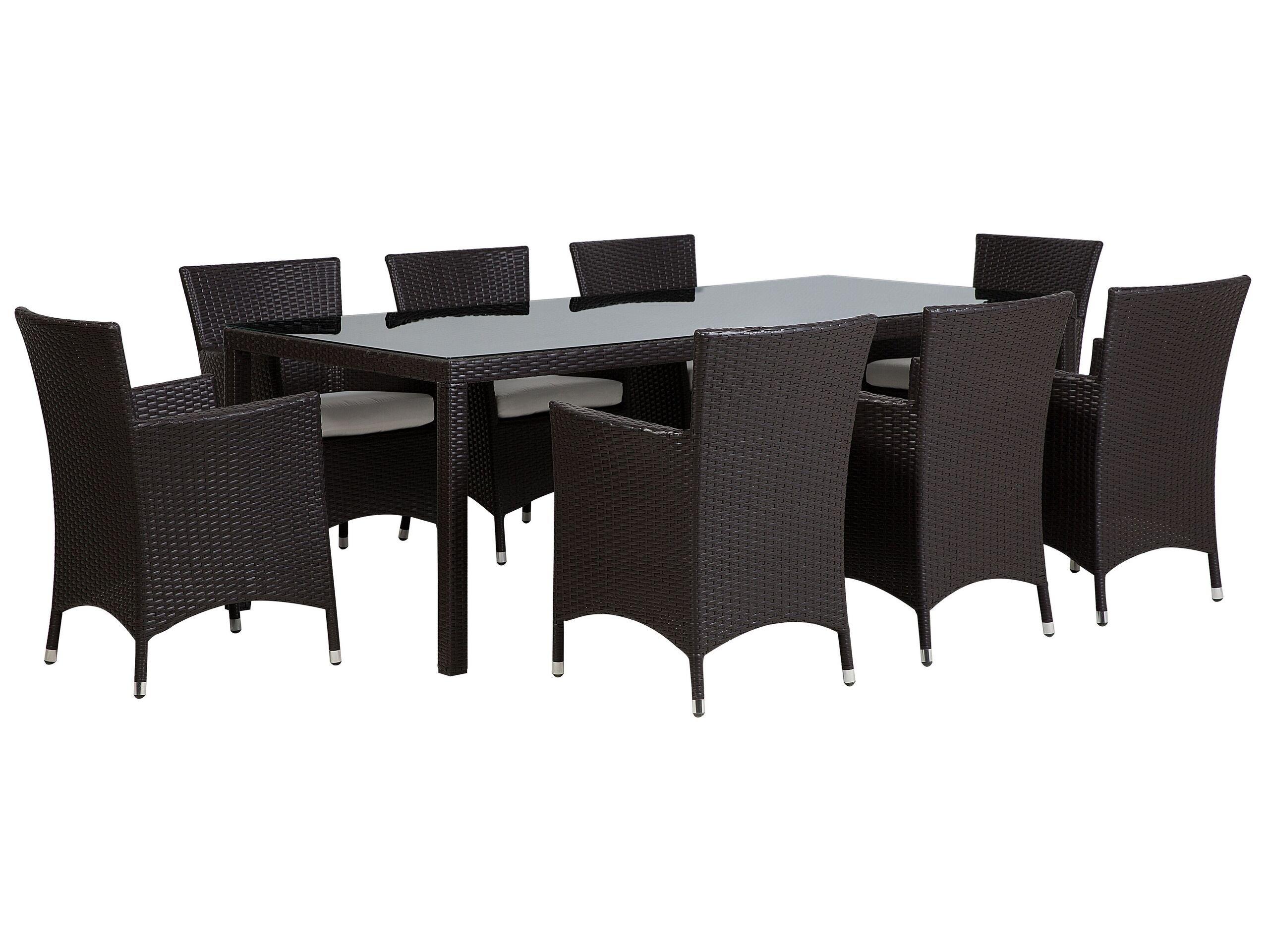 Image of Gartentisch Set aus PE Rattan Klassisch ITALY Gartentisch Set aus PE Rattan Klassisch ITALY