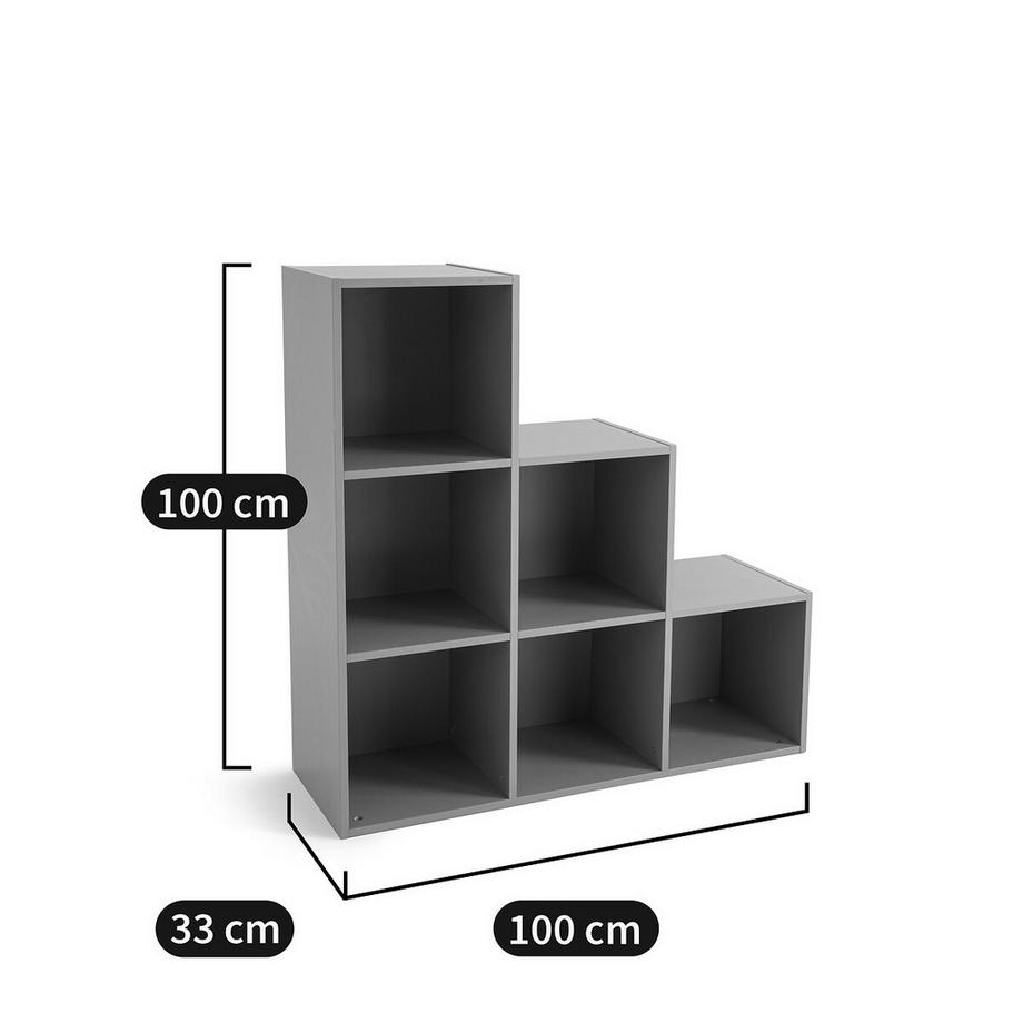 La Redoute Intérieurs Meuble de rangement 6 cases escalier  