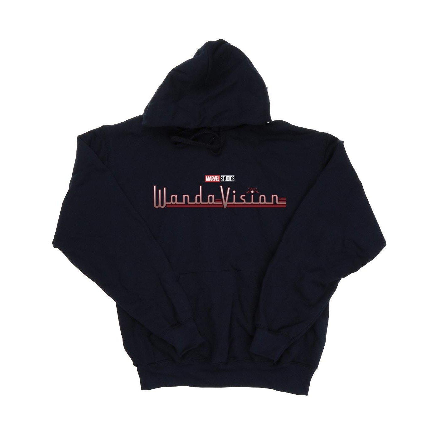 Image of Wandavision Logo Kapuzenpullover Mädchen Marine 116