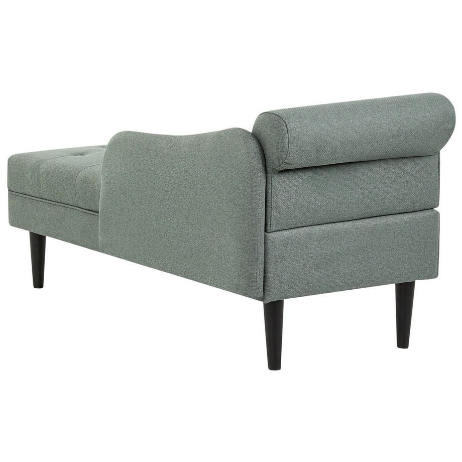 Beliani Linksseitige Chaiselongue aus Stoff Glamourös YVOIRE  