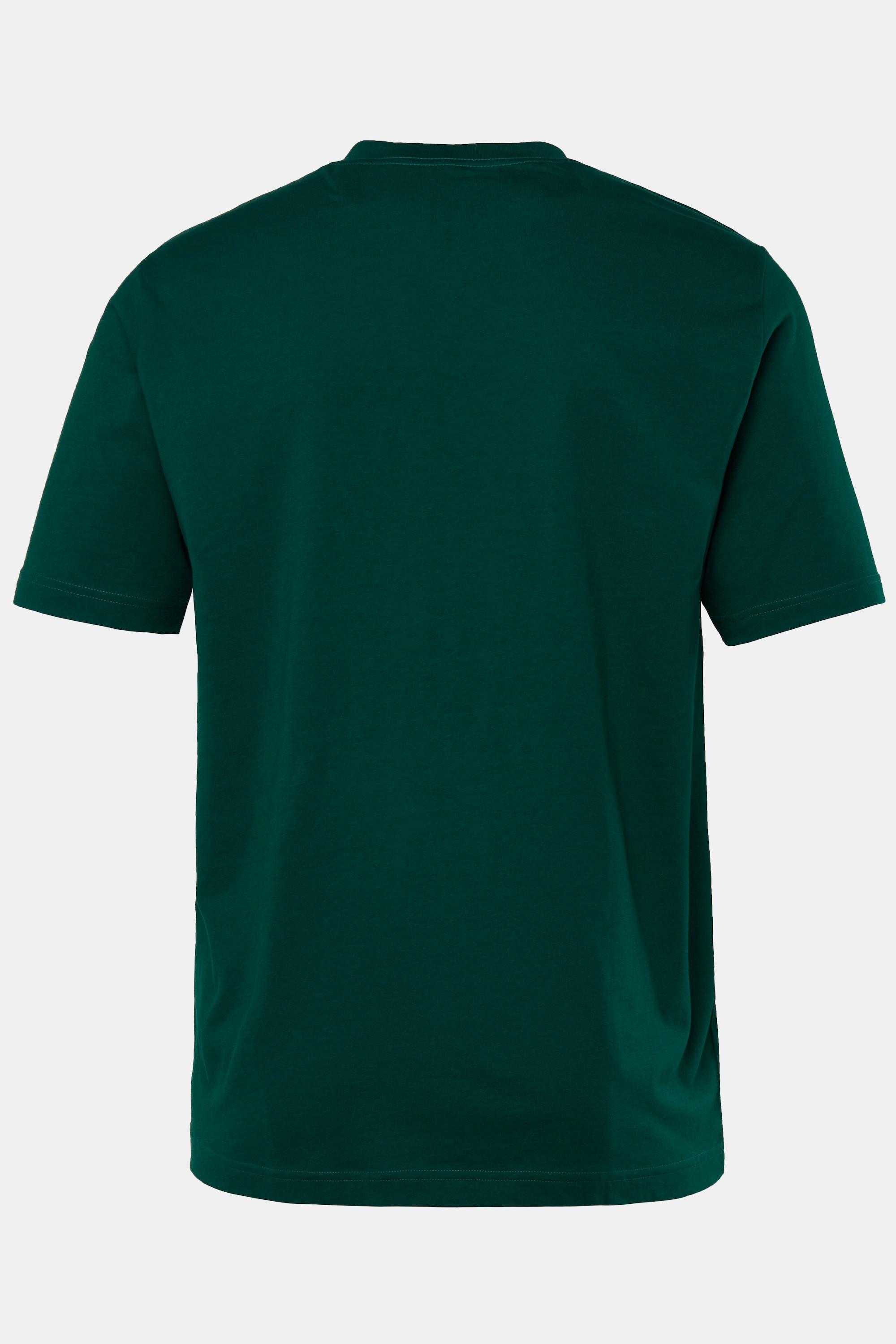 JP1880  T-shirt basic con scollo a V verde giungla 