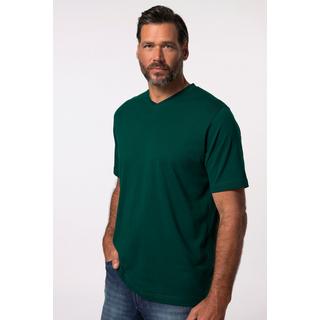 JP1880  T-shirt basic con scollo a V verde giungla 