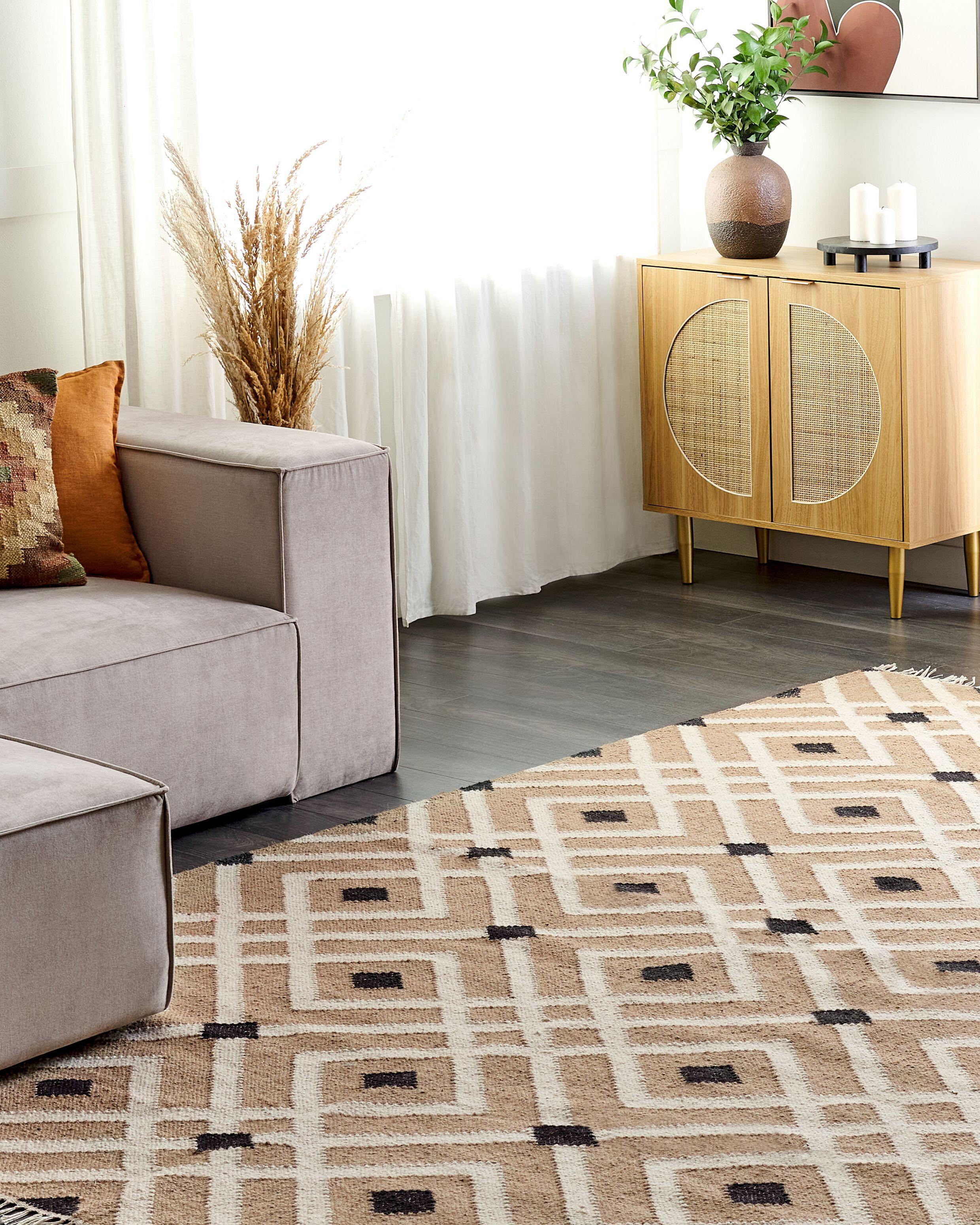 Beliani Tapis en Jute Boho ESENCIK  