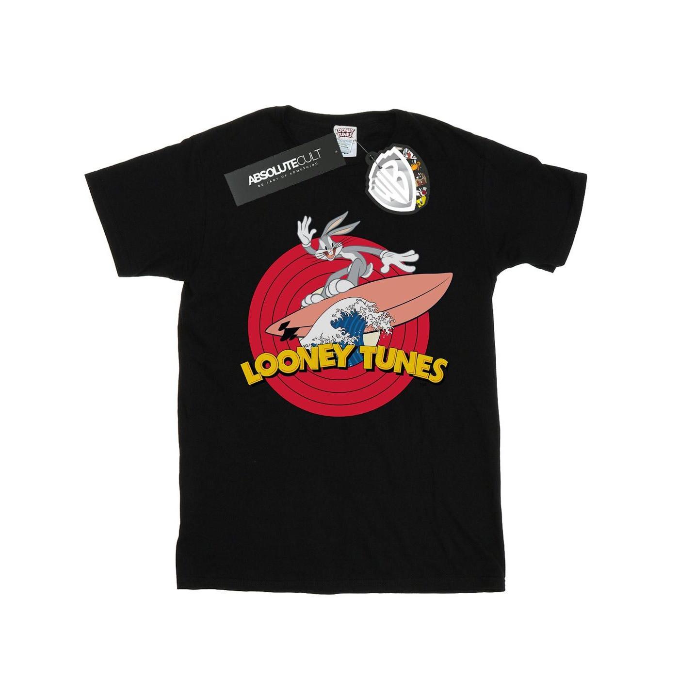 Image of Bugs Bunny Surfing Tshirt Damen Schwarz XL
