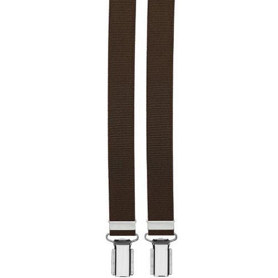 Only-bags.store Hosenträger Braun mit 4 stabilen Clips 25mm Breit  