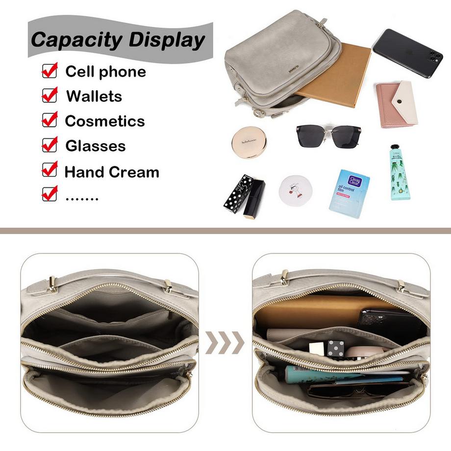 Only-bags.store Petit sac à bandoulière avec fermeture éclair  