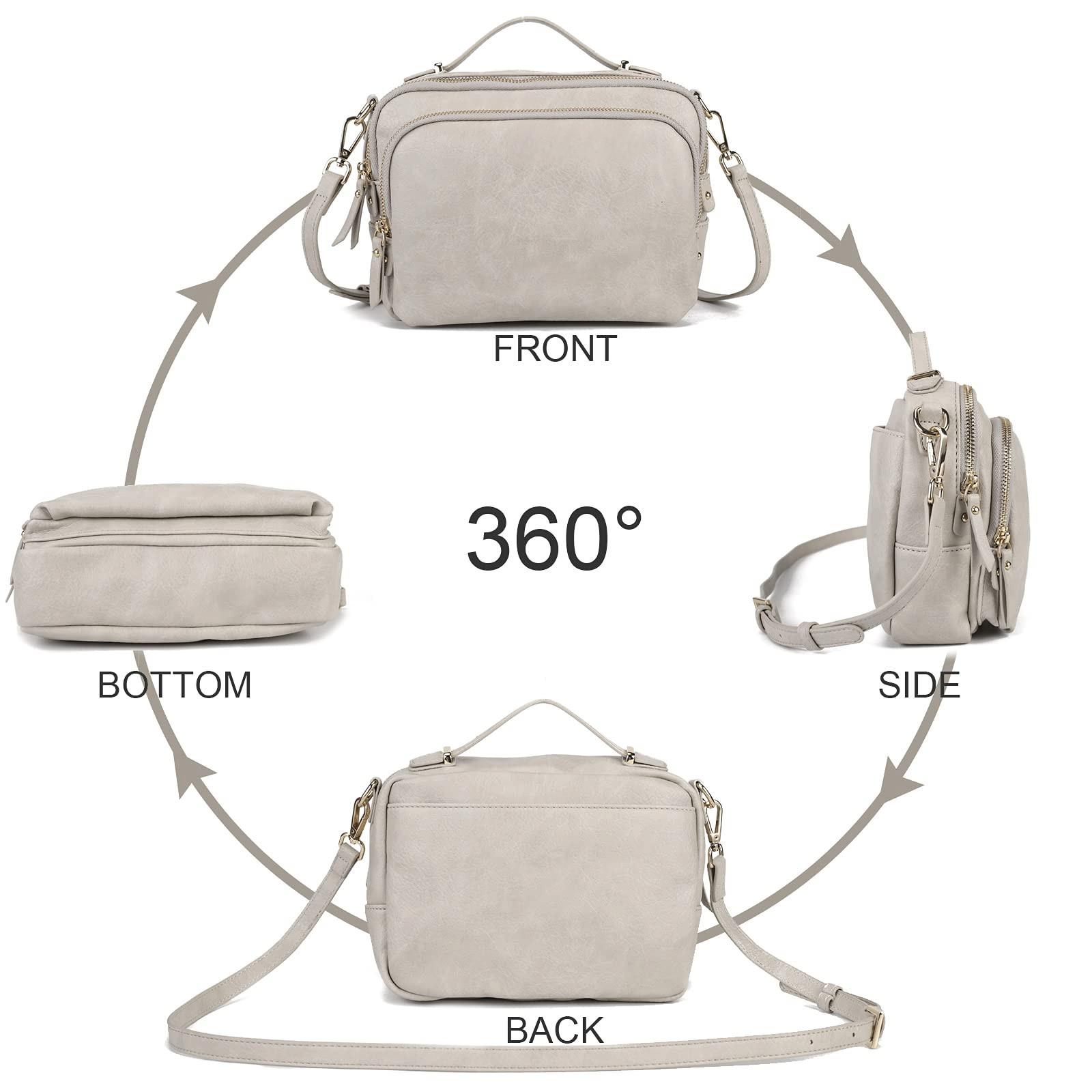 Only-bags.store Umhängetasche mit Reißverschluss, Crossbody Bag, Lederhandtasche klein Umhängetasche mit Reißverschluss, Crossbody Bag, Lederhandtasche klein 