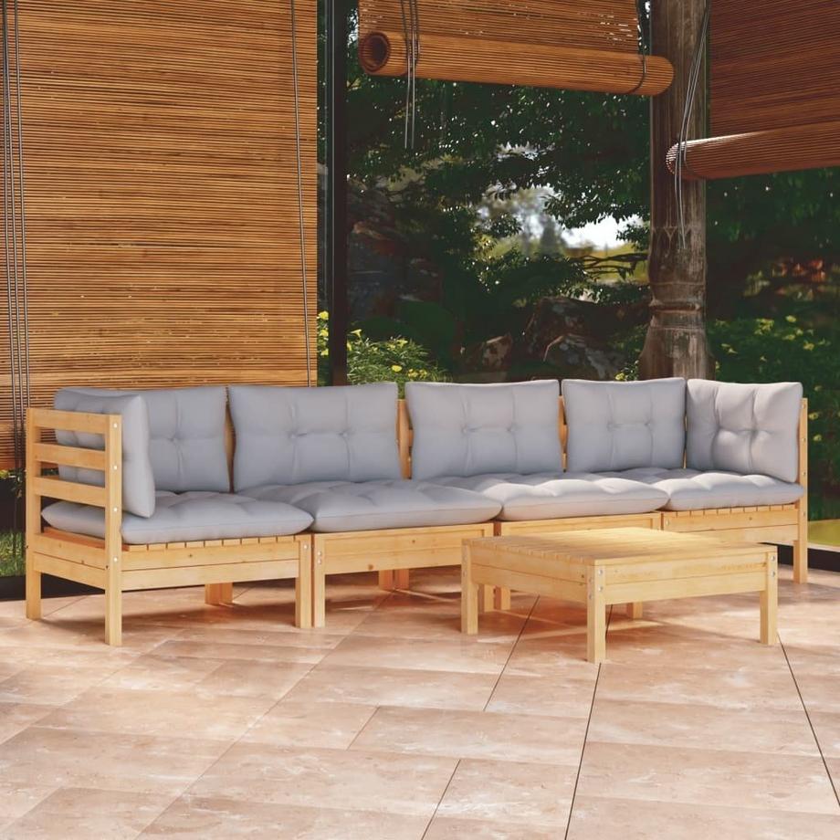 VidaXL Salon de jardin bois de pin  