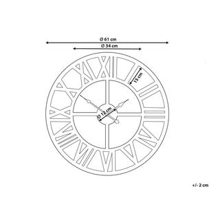 Beliani Wanduhr aus Eisen Industriell NOTTWIL  