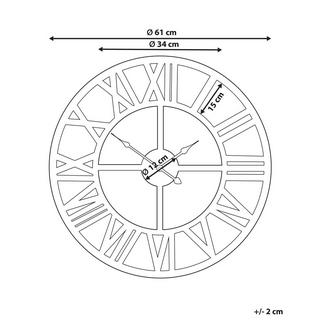 Beliani Wanduhr aus Eisen Industriell NOTTWIL  