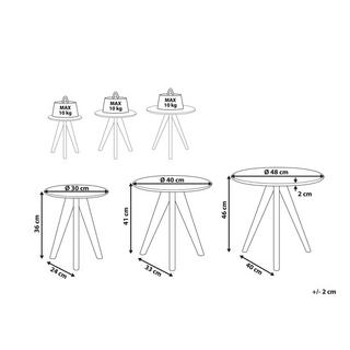 Beliani Ensemble de tables en MDF Moderne VEGAS  