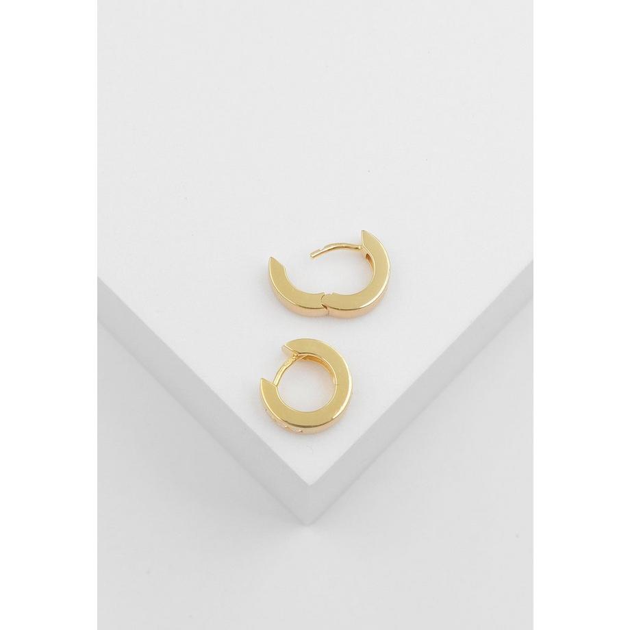 MUAU Schmuck  Créole or jaune 750 diamant 0,12ct. 13mm 