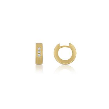 Creolen Gelbgold 750 Diamant 0.12ct. 13mm