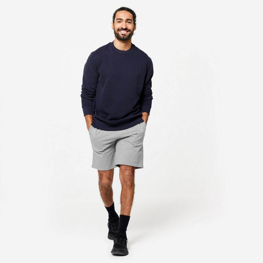 DOMYOS Basic Warmes Baumwoll-Sweatshirt  