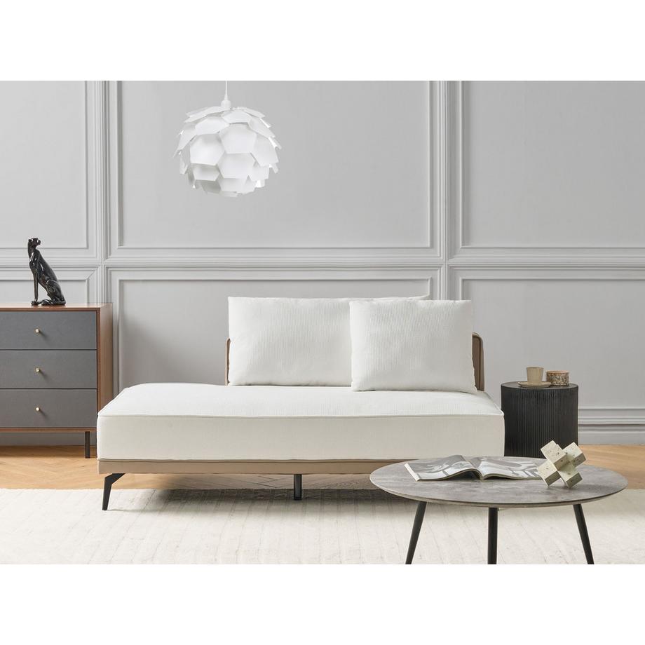 Beliani Canapé d'angle en Tissu Rétro MYKEN  