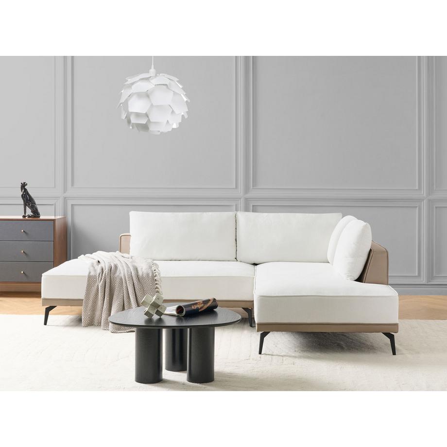 Beliani Canapé d'angle en Tissu Rétro MYKEN  