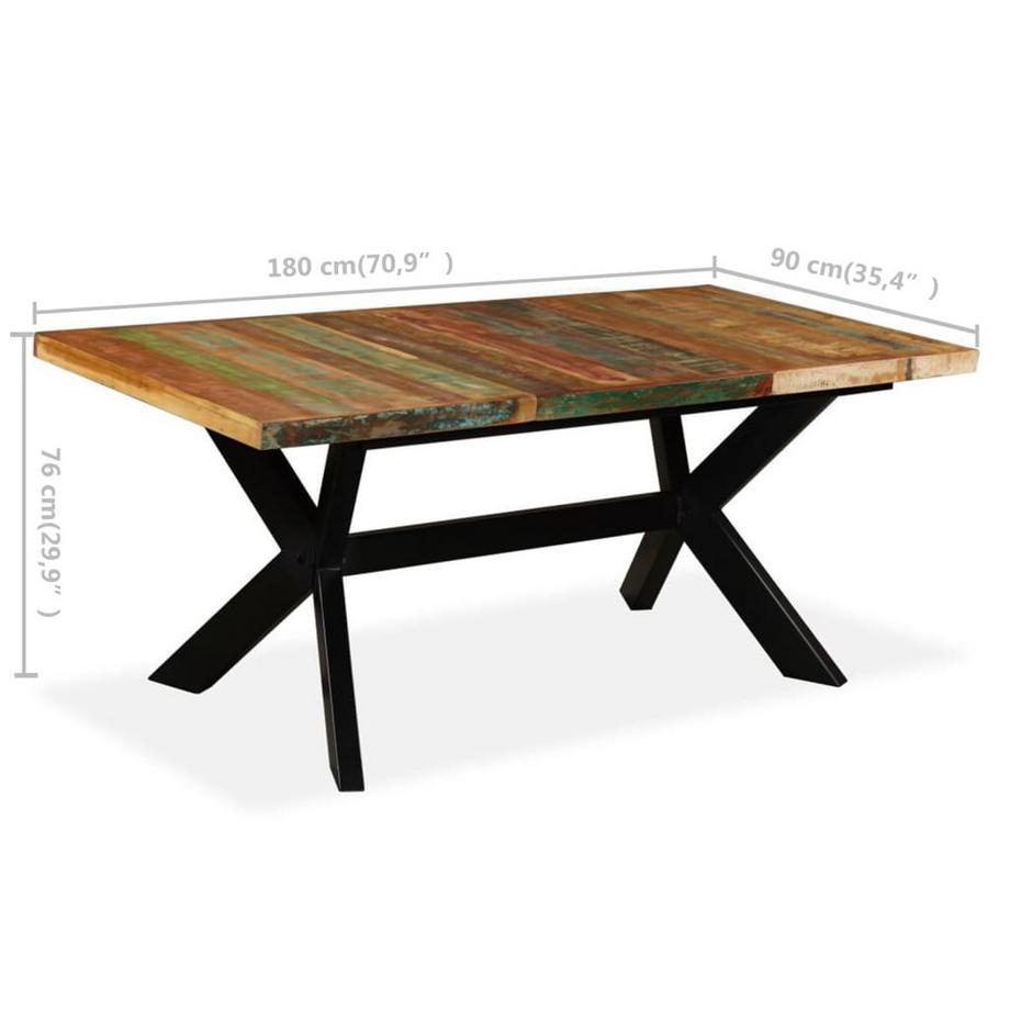 VidaXL Table à manger bois  