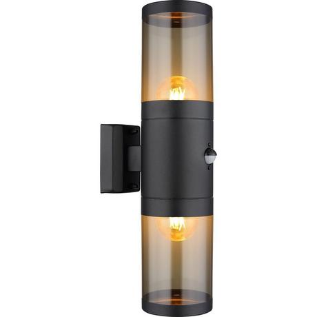 mutoni  Lampada da esterno Xeloo acciaio inox nero opaco 2xE27 