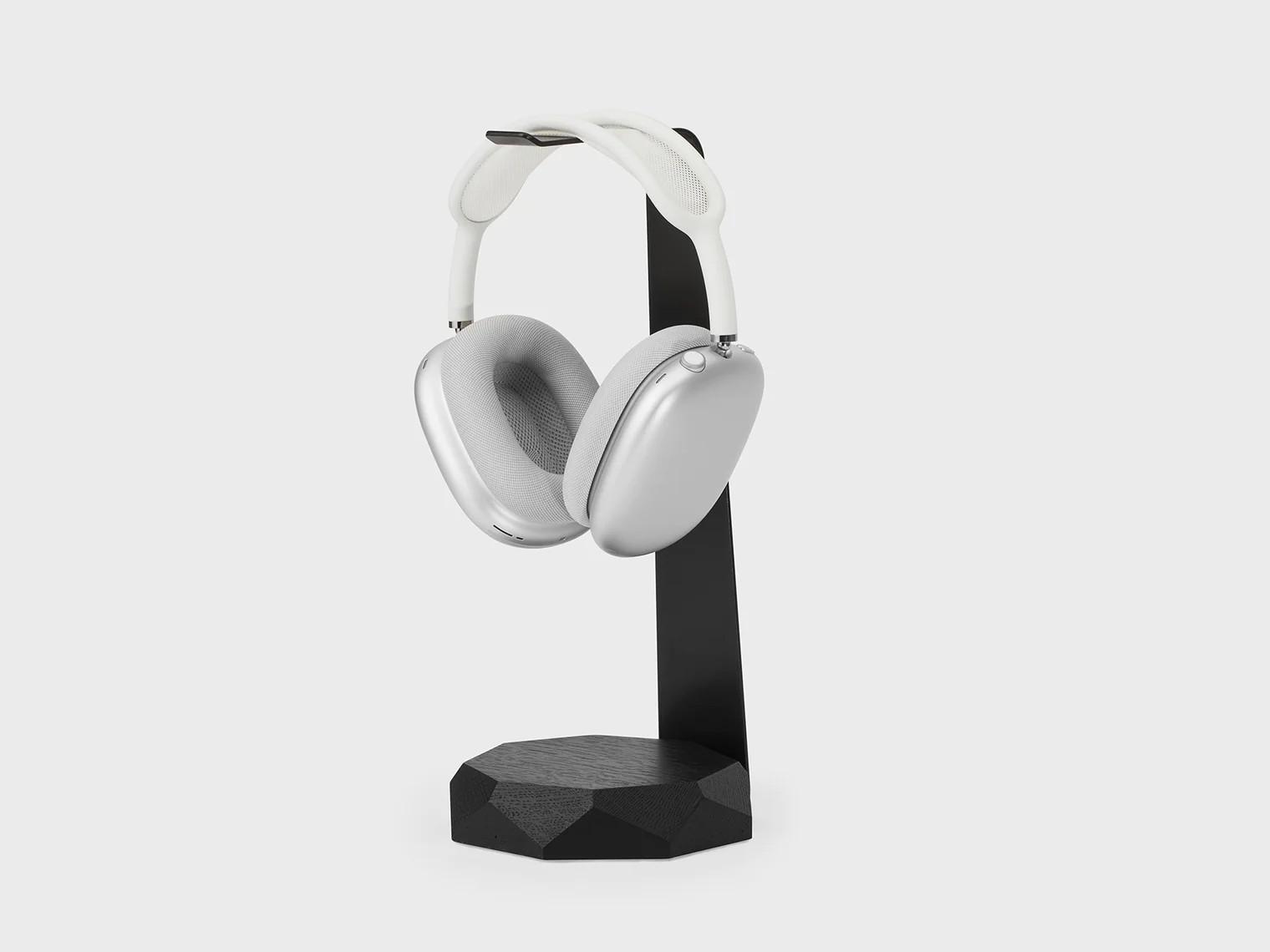 Image of 2in1 Headphones Stand - Kopfhörerständer mit kabellosem Handy-Ladegerät - Schwarz