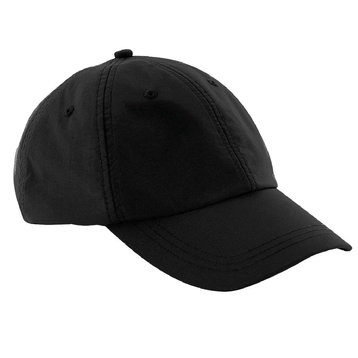 Image of Wasserbeständig 6 Panel Baseball Kappe Damen Schwarz ONE SIZE