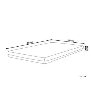 Beliani Memory-Schaum-Matratze aus Polyester GLEE - Hart (H3)  