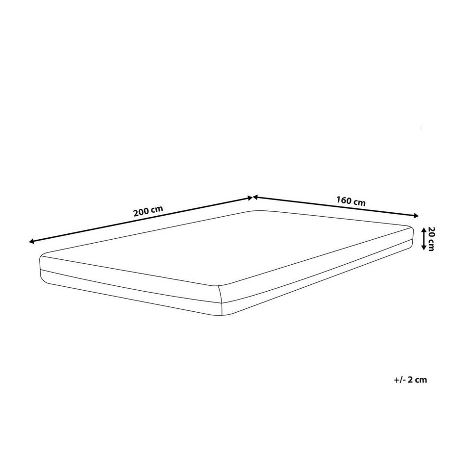Beliani Matelas à mémoire de forme en Mousse de polyuréthane  GLEE  