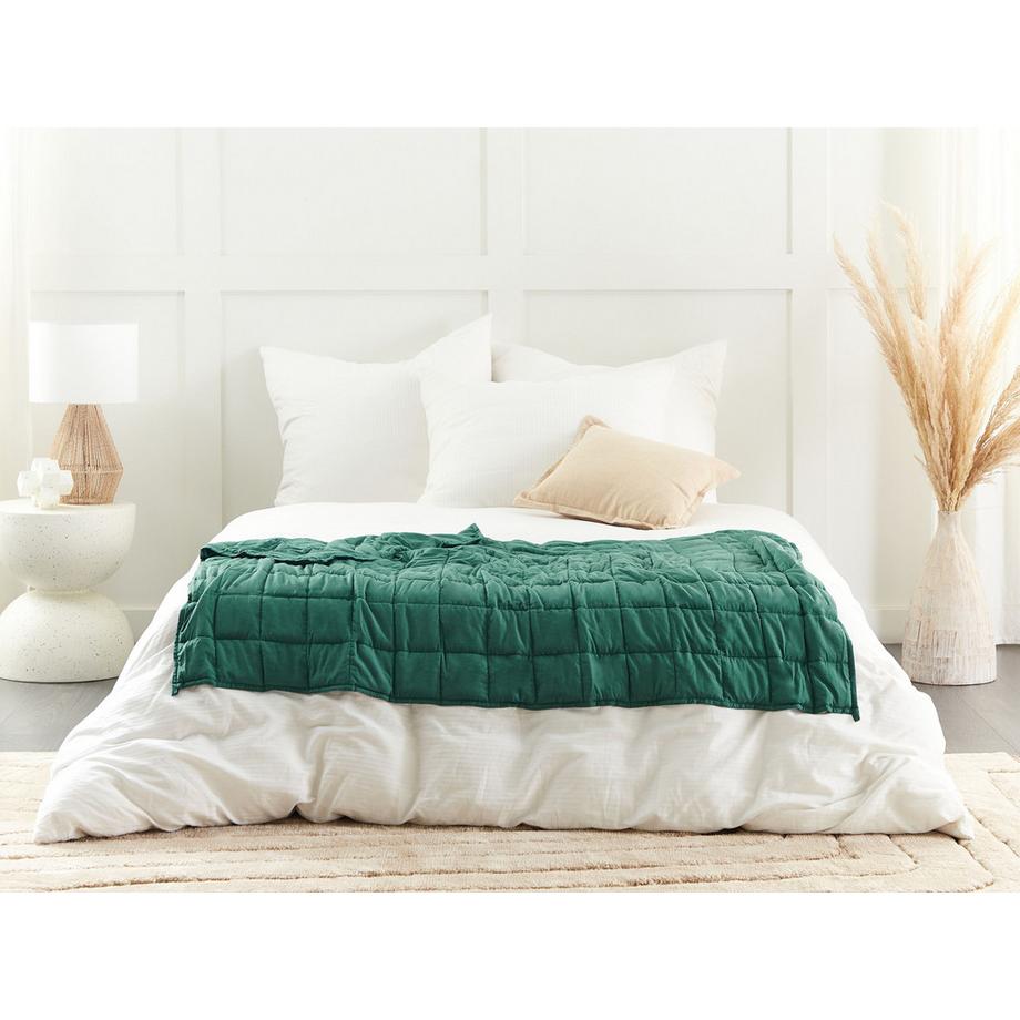 Beliani NEREID Mikrofaser Gewichtsdecke  