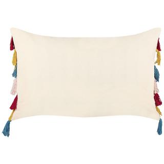 Beliani Lot de 2 coussins en Coton Boho AGAVE  