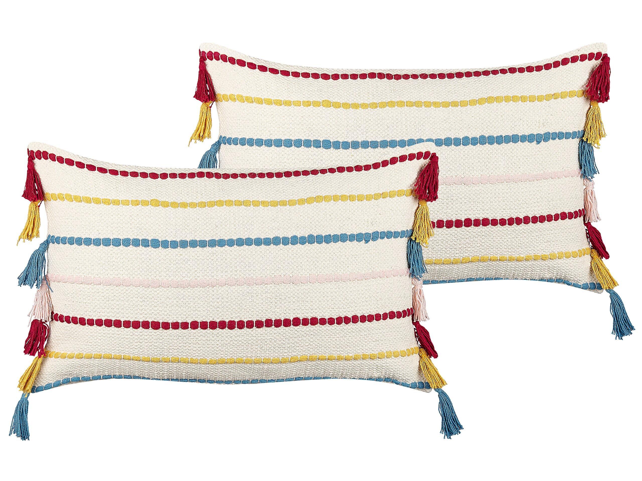 Image of Kissen 2er Set aus Baumwolle Boho AGAVE Kissen 2er Set aus Baumwolle Boho AGAVE