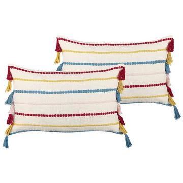 Lot de 2 coussins en Coton Boho AGAVE