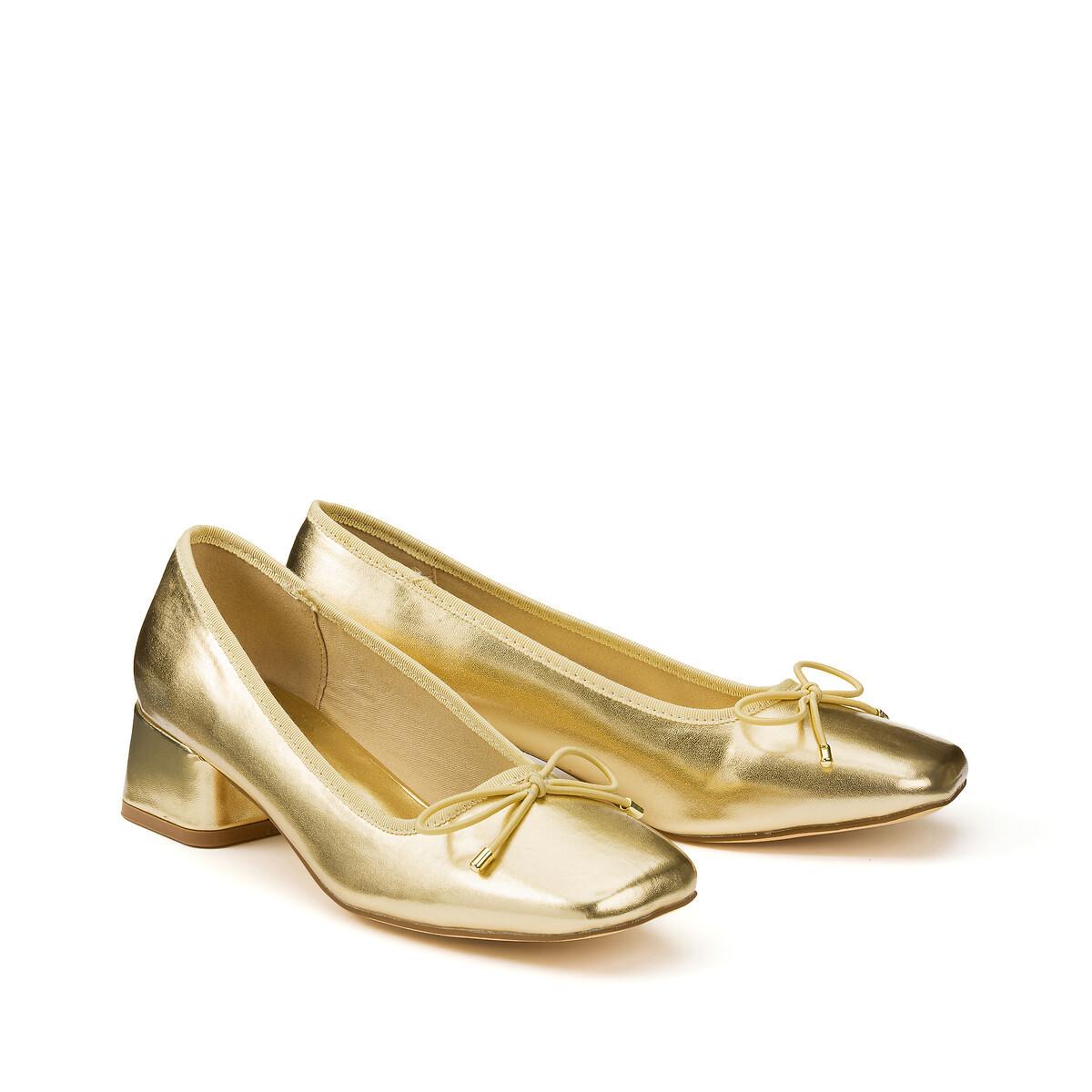 Image of Ballerinas Mit Absatz Damen Gold 36