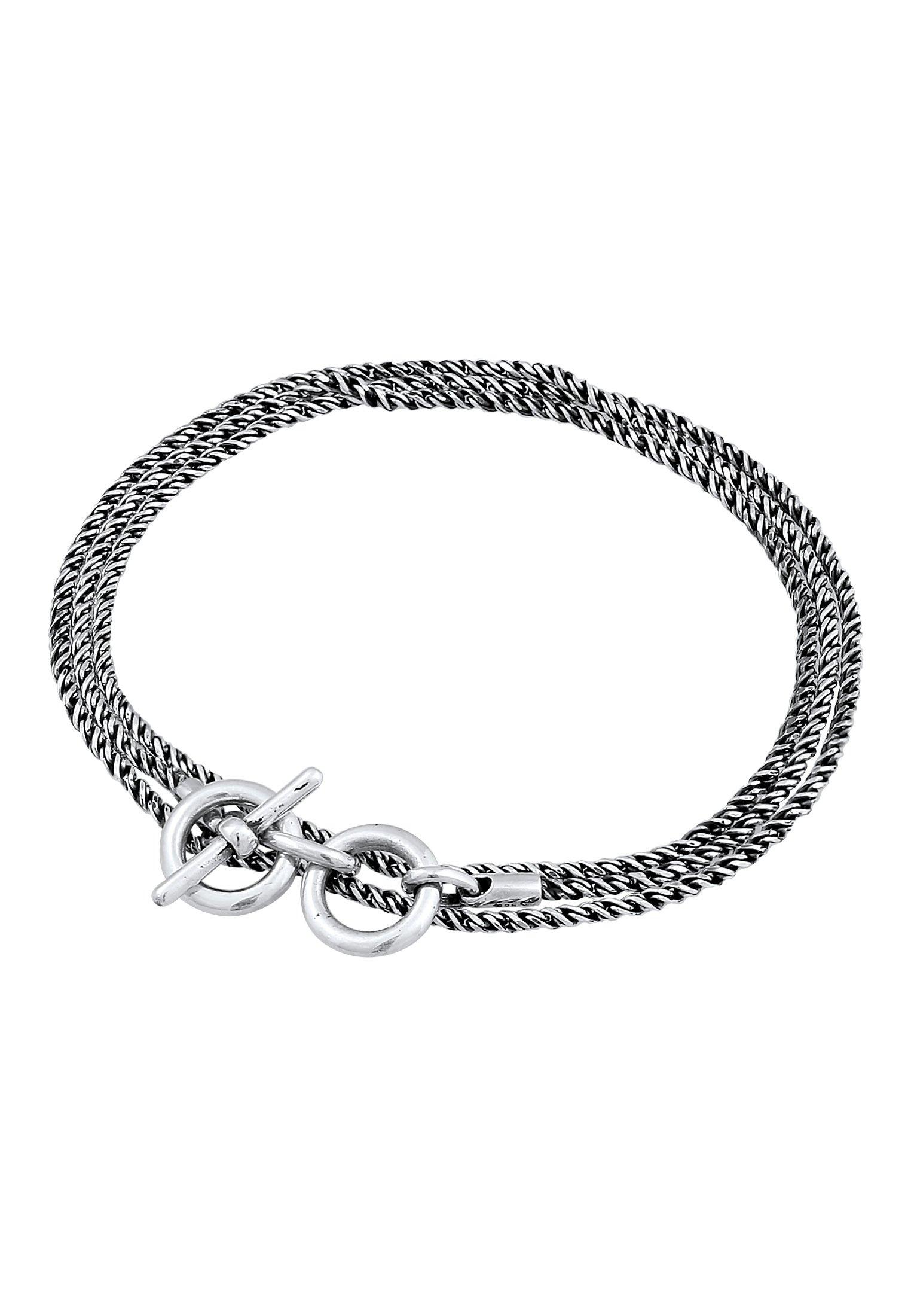 Kuzzoi  Bracelet Collier Homme T-Bone Oxydé 