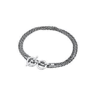 Kuzzoi  Bracelet Collier Homme T-Bone Oxydé 