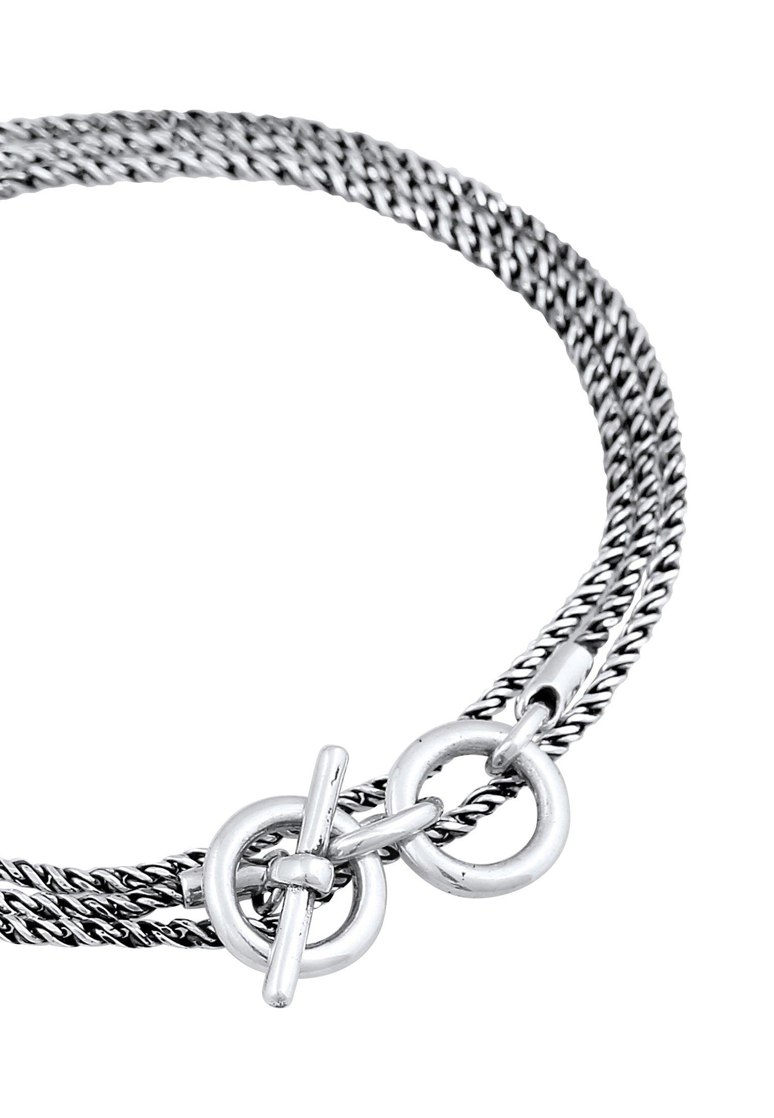 Kuzzoi  Bracelet Collier Homme T-Bone Oxydé 