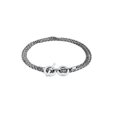 Armband Männer Kordelkette T-Bone Oxidiert
