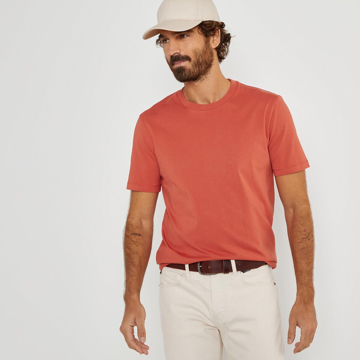 Image of T-shirt Mit Rundem Ausschnitt Herren Orange L