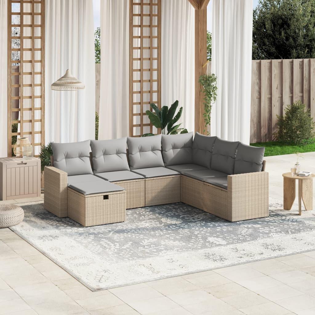 VidaXL set divano da giardino Polirattan  