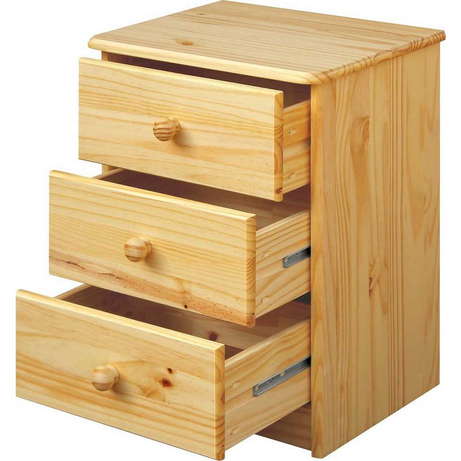 mutoni Kommode Bronda Kiefernholz mit 3 Schubladen natur 57  