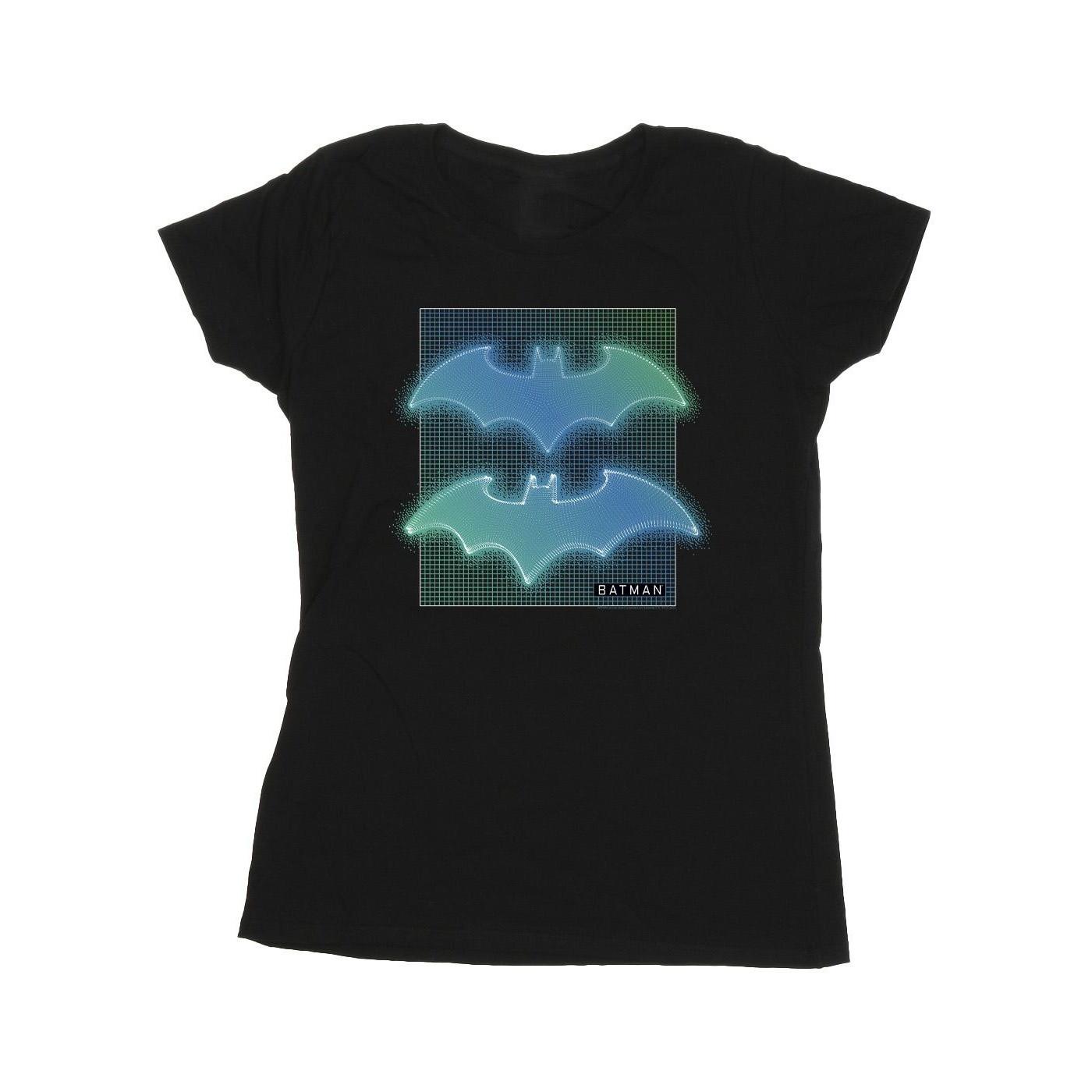 Image of Batman Grid Gradient Tshirt Damen Schwarz S