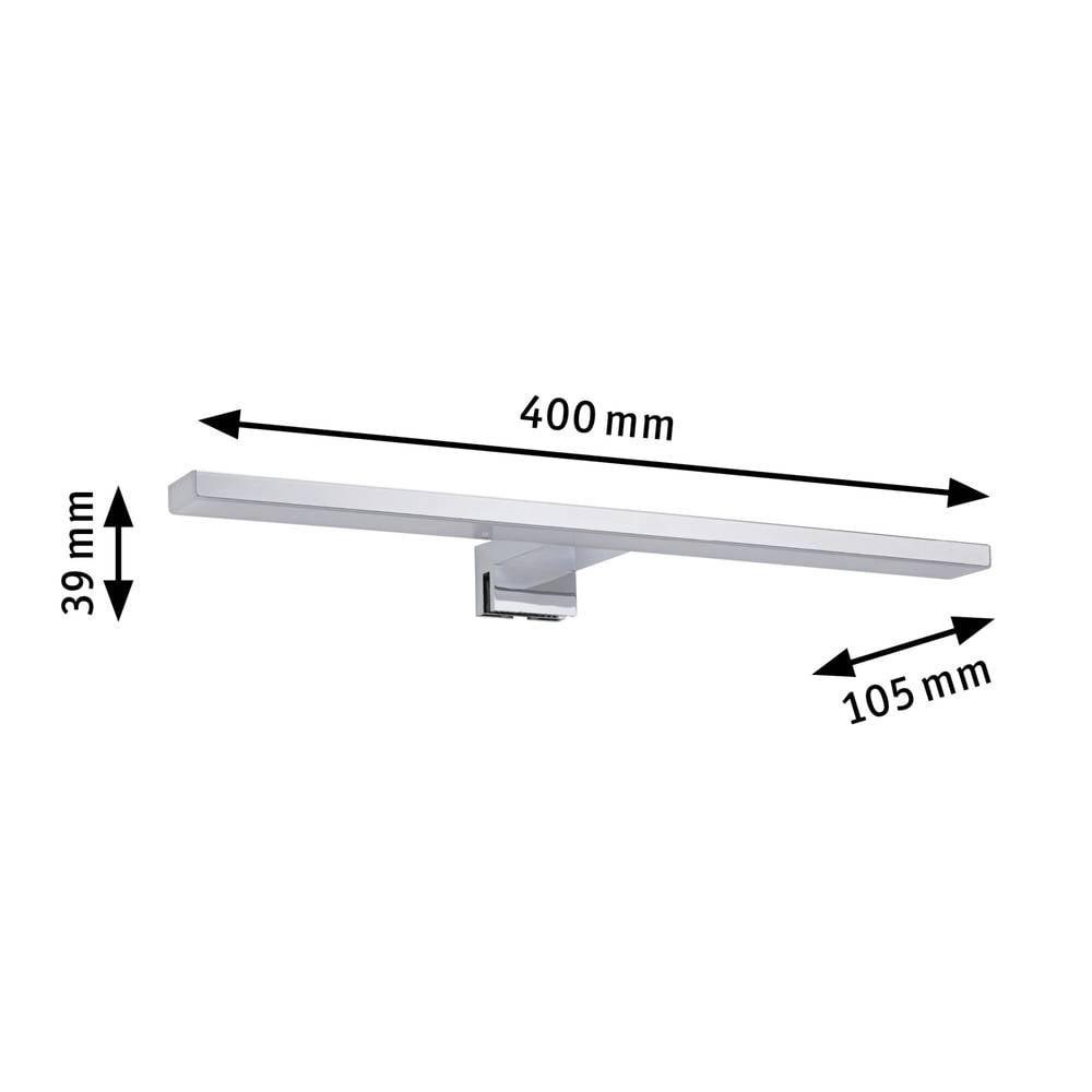 Paulmann WallCeiling HomeSpa Evie IP44 LED __W 400 mm chrome 230 V plastique  