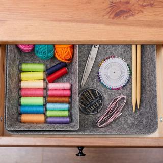 B2X divisorio per cassetti in feltro in 4 parti  