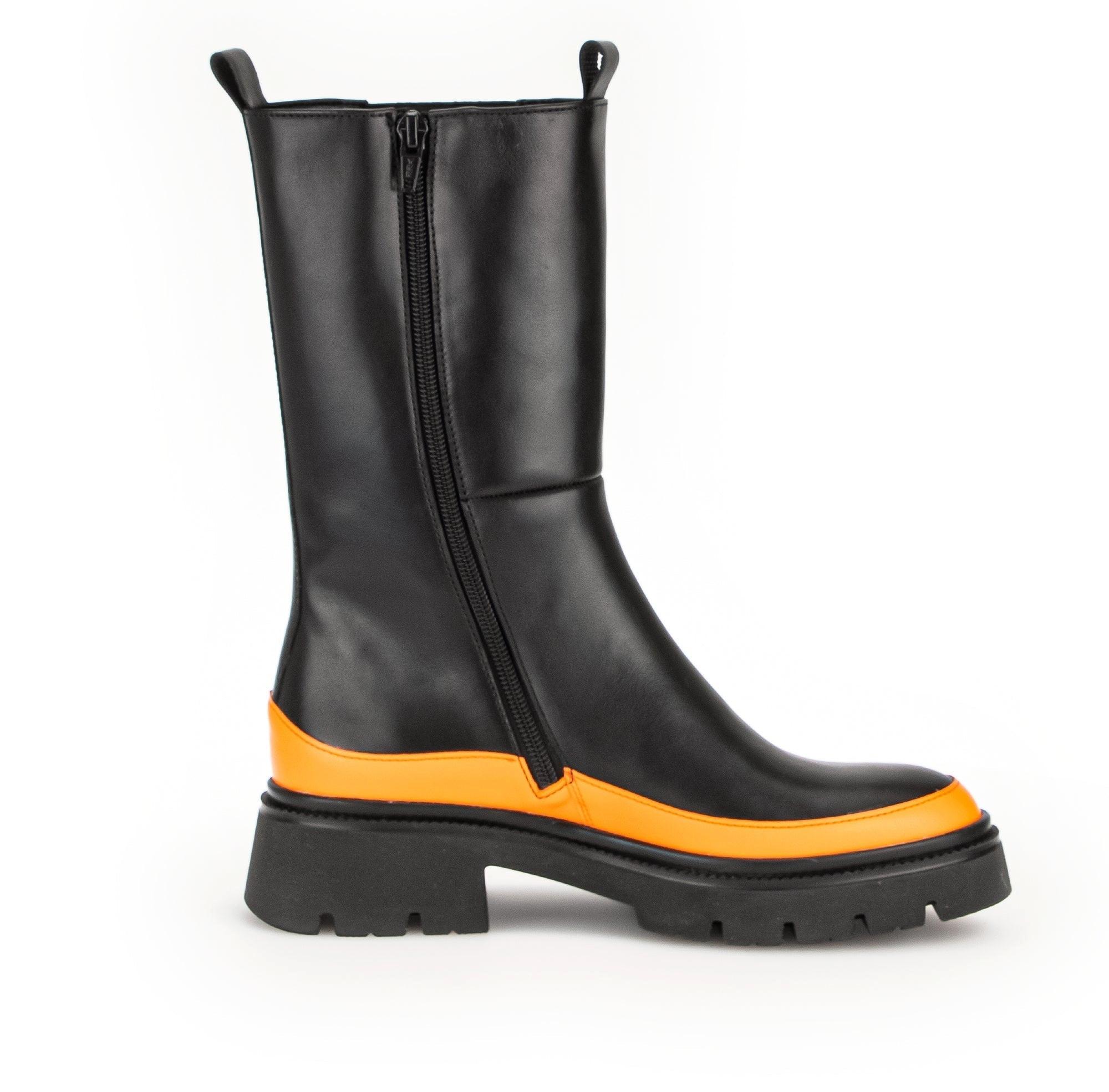 Image of - Leder Stiefelette Unisex Schwarz 37.5