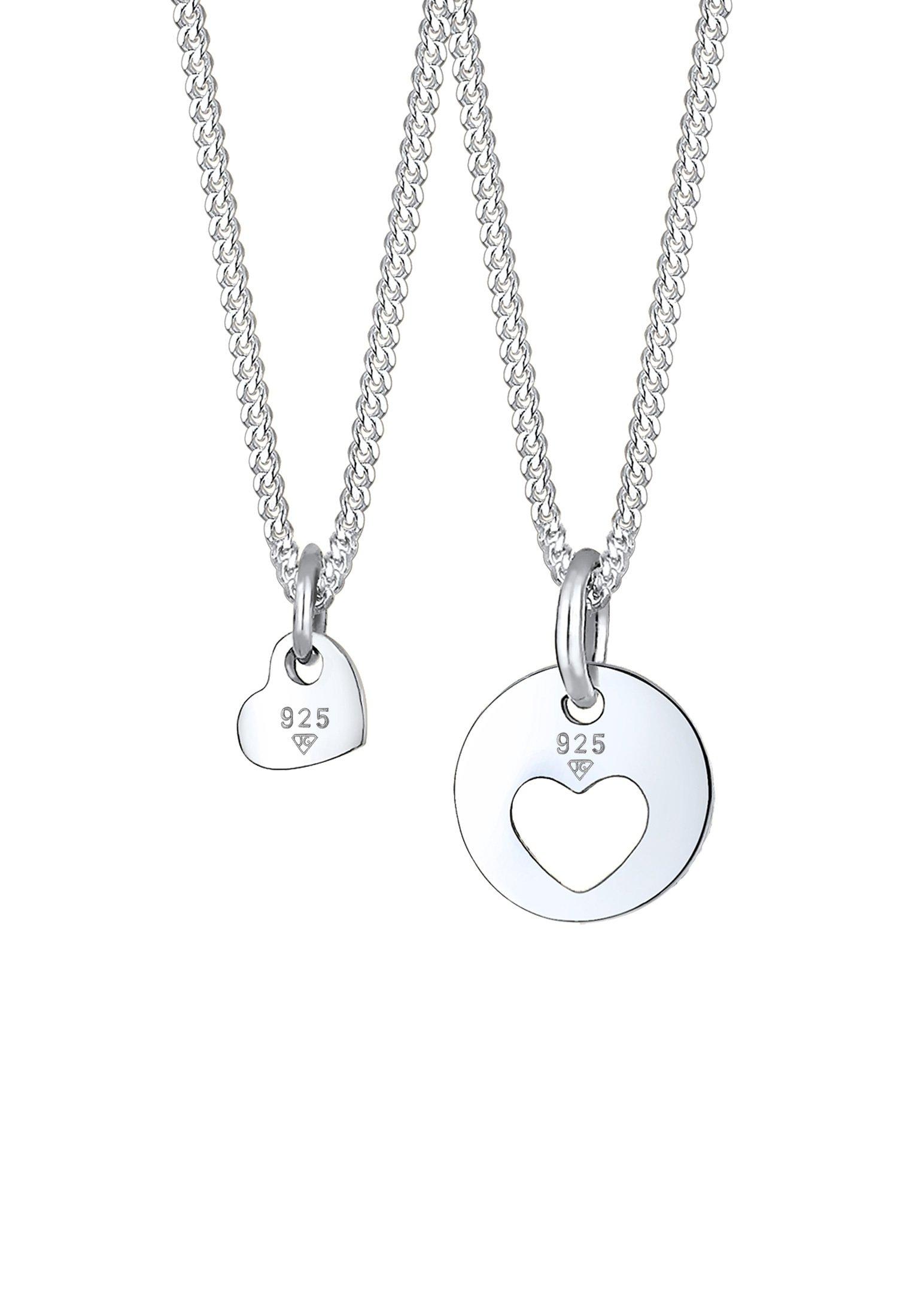 Elli  Collier Ensemble De 2 Pendentifs Coeur 