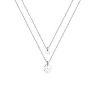 Elli  Collier Ensemble De 2 Pendentifs Coeur 