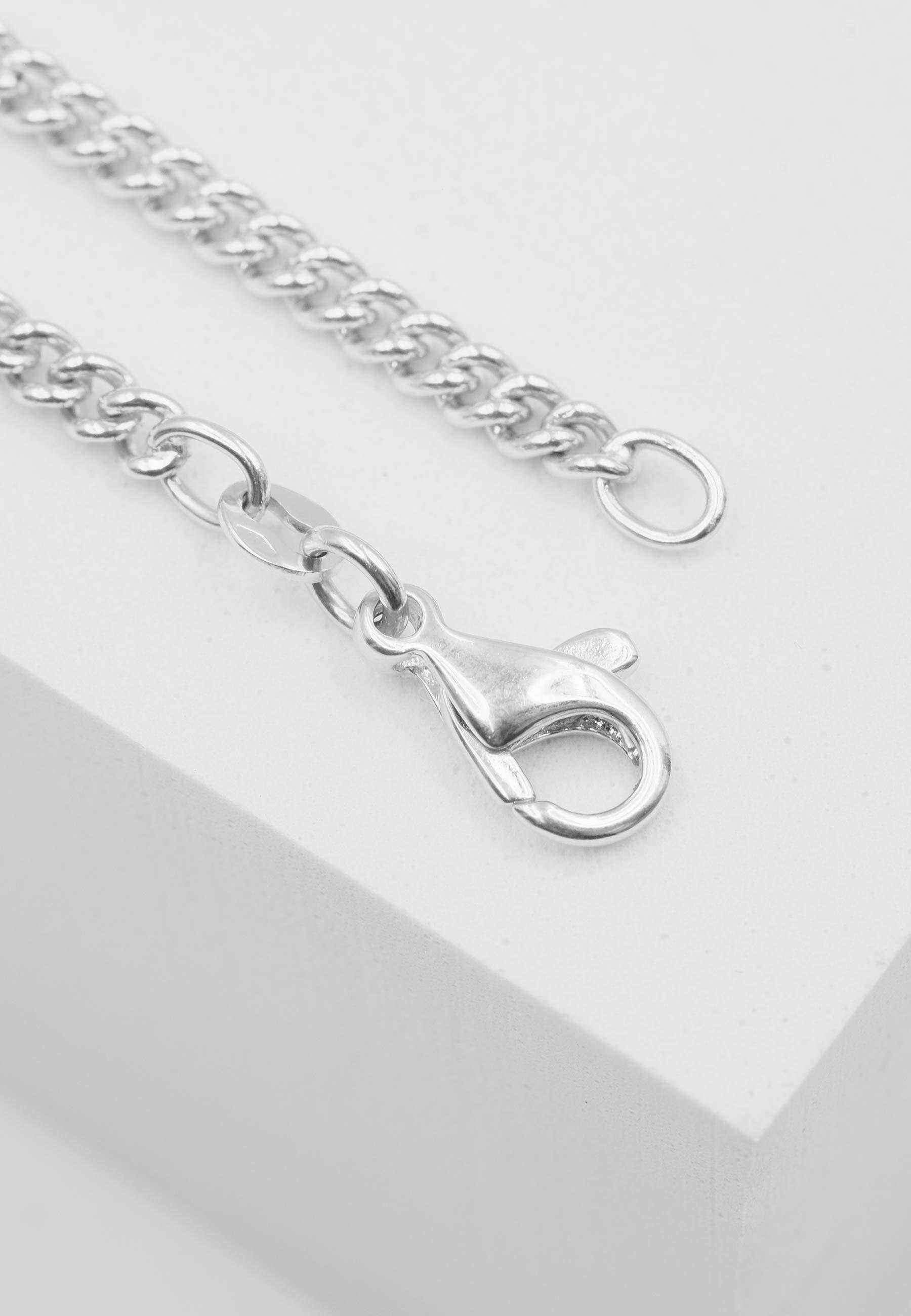 Image of Collier Panzer Weissgold 750, 2.7mm, 50cm Damen Silber 50 CM